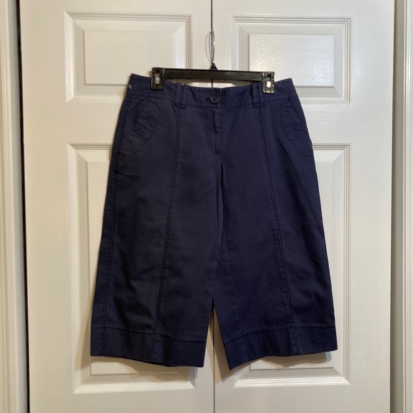 NWT Ann Taylor Loft Julie Pants Size 6 Cropped Mid Rise Flat Front Wide Leg Crop - Picture 1 of 10